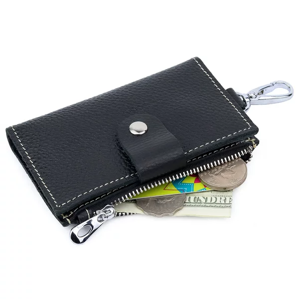 First Layer Cowhide Multifunctional Key Bag Women's Genuine Leather Coin Purse Men's Waist Hanging Large Capacity Key Bag Gift Promotion