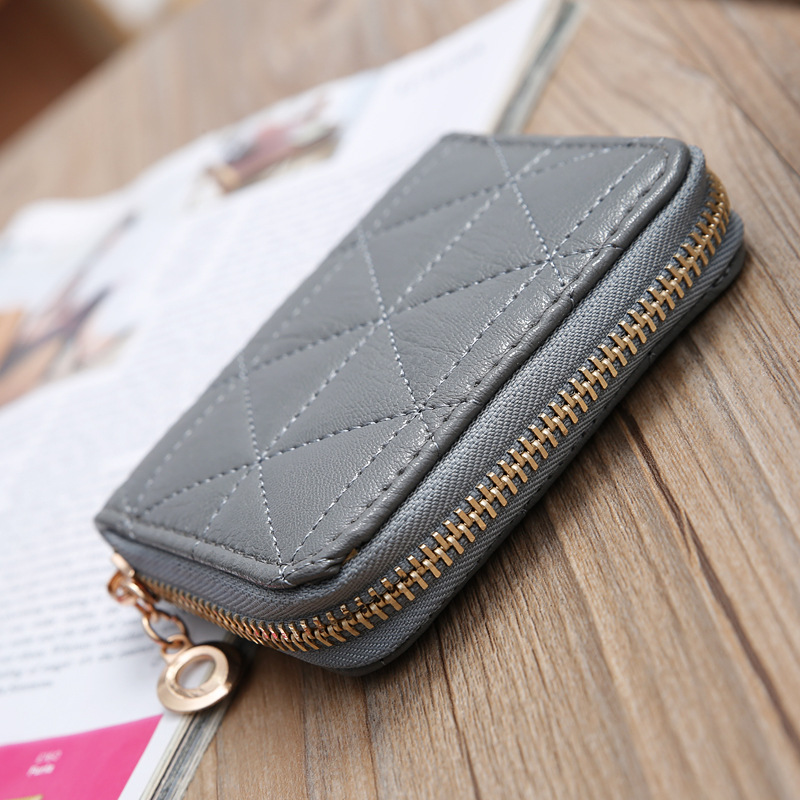 Korean Clutch Bag Mini Embroidered Geometric Rhombus Bag Card Bag Coin Purse display picture 18