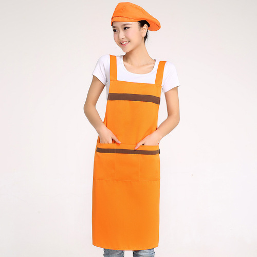 Chef overalls Apron custom logo fruit shop supermarket tea hot pot catering work clothes strap waist print customized