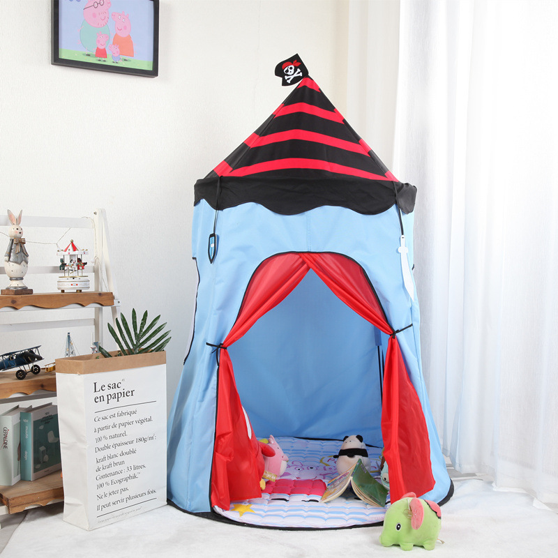 亚马逊爆款海盗款儿童帐篷游戏屋蒙古包帐篷城堡工厂现货可定制