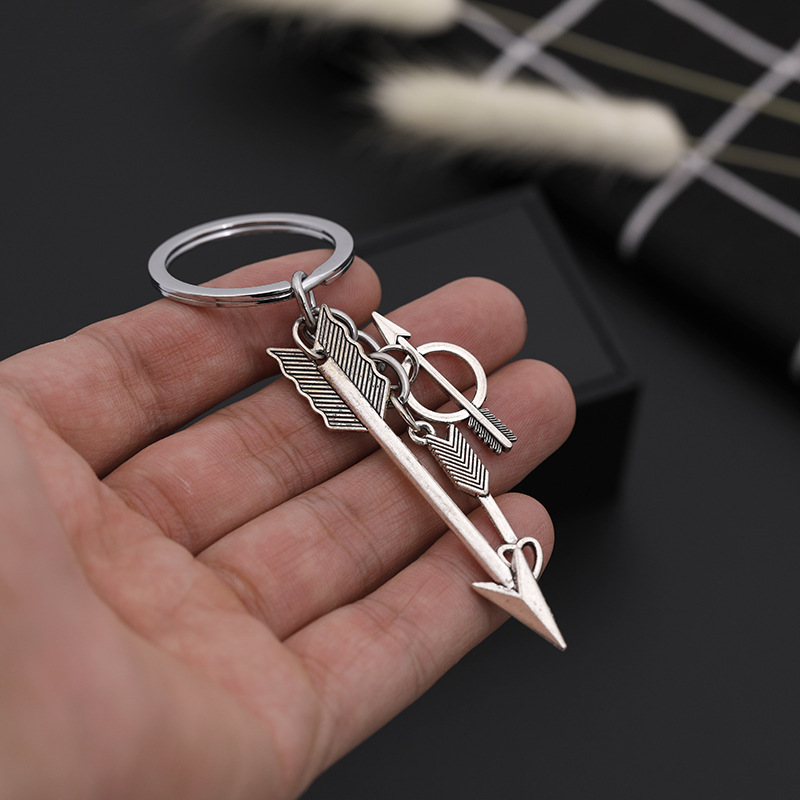 Explosion Key Chain Retro Bow And Arrow Love Bow And Arrow Geometric Creative Key Chain Small Gift Accessories Wholesale Nihaojewelry display picture 2