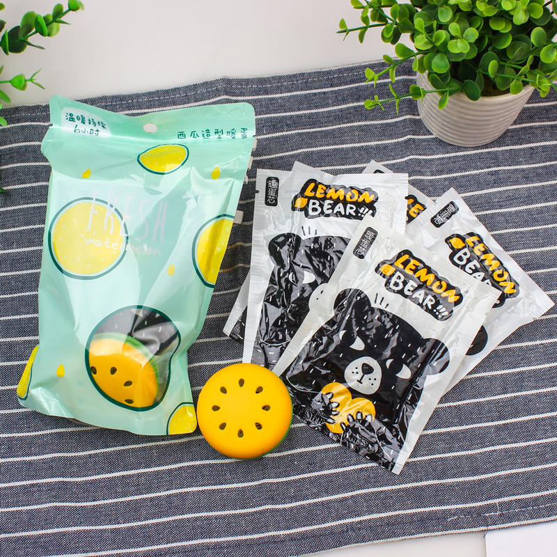 lovely Mini Warm eggs portable Double color watermelon Self heating Warm eggs student originality Hand Po Warm hands egg