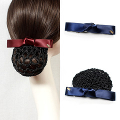【Factory Direct Sale】Professional Nurse Net Headband with Bow Ties for Hotels, Banks, Air Hostesses - 12*2cm
