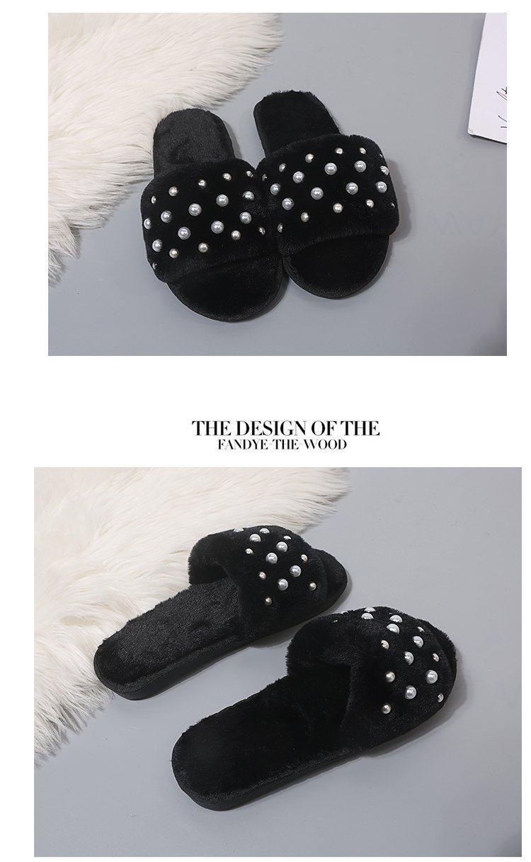 Pearl Plus Velvet Cotton Slippers NSKJX104845