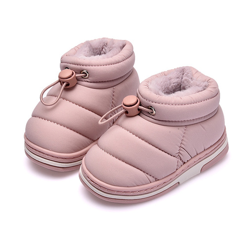 Children's cotton slippers, cute and warm in winter, boys and girls home cotton slippers and baby snow boots drop shipping