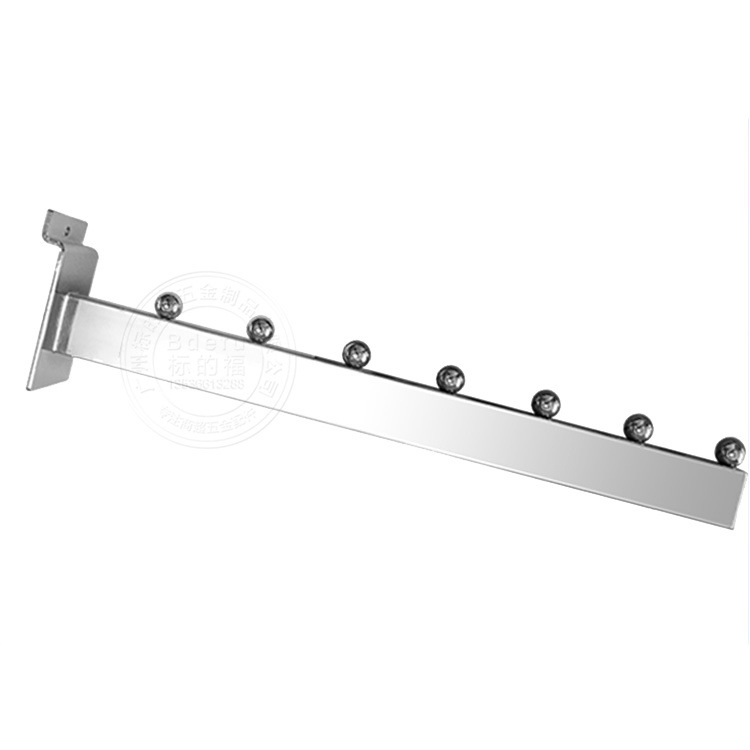 标的福 厂家爆款加粗槽板钩服装展示铁钩单钩镀铬服装展架挂钩