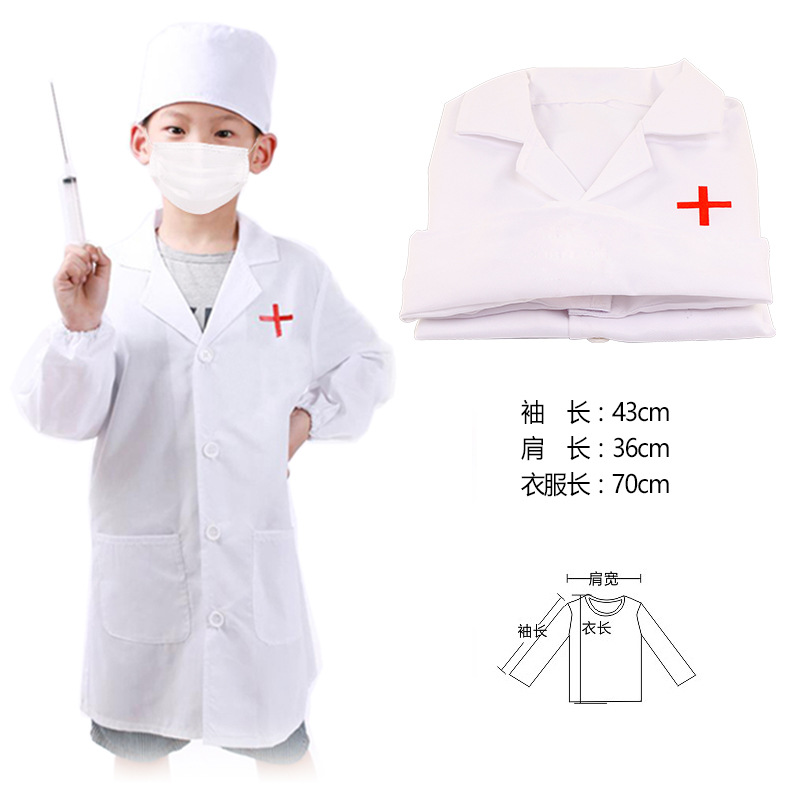 Los niños de madera caja la medicina plástico diversión dental básica doctor enfermera colgando goteo tratamiento médico traje