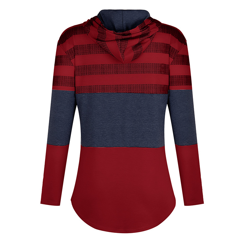 Fall Loose Print Long-Sleeved Hooded Sweater NSKX6208