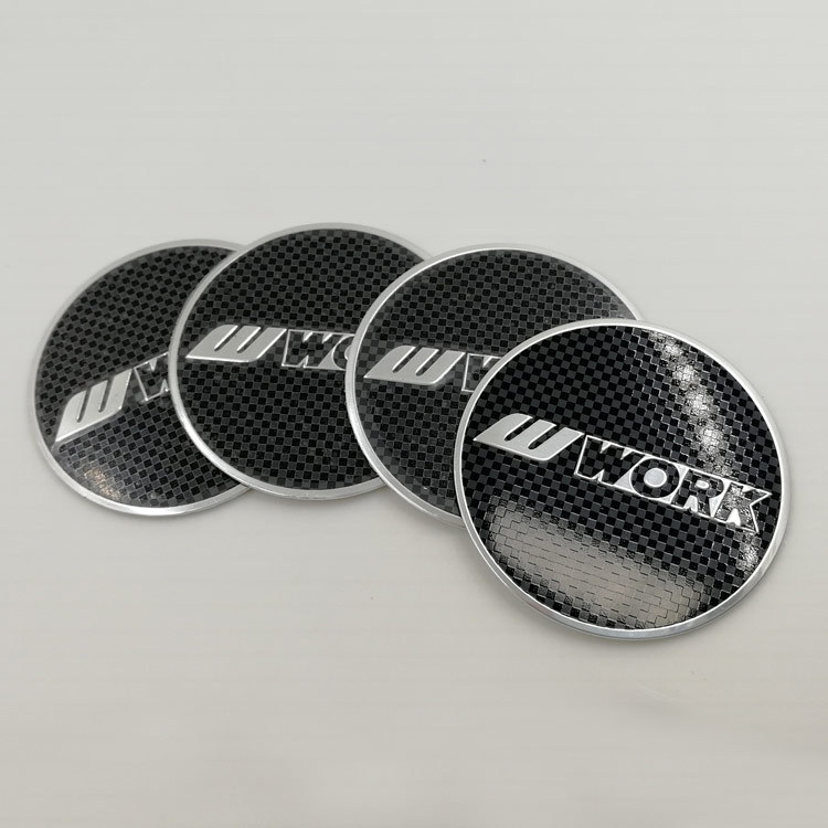 Modified Work Wheel Hub Stickers 45mm 50mm 56.5mm Car Wheel Hub Decals Aluminum Alloy Car Stickers Aluminum Logo