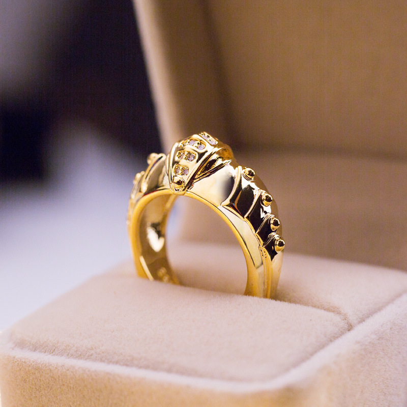 Fashion Geometric Copper Inlay Zircon Rings 1 Piece