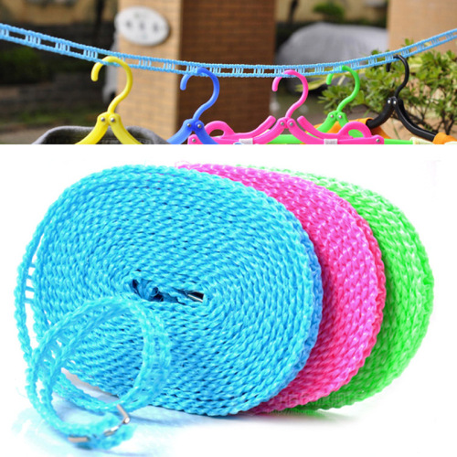 Bold clothesline indoor and outdoor punch-free fence type windproof and non-slip nylon rope for drying clothes and hanging quilts