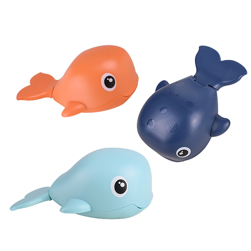 Juguetes de baño para niños jugando al agua sinuoso wind-up ballena natación bebé baño juego de agua cangrejo ducha