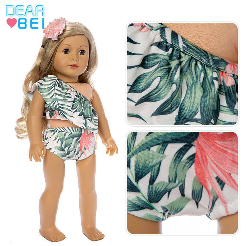 128g Weight White, Yellow Color 18 Inch American Girl Doll Bikini Set 43cm Sham Doll Clothes Wholesale 1
