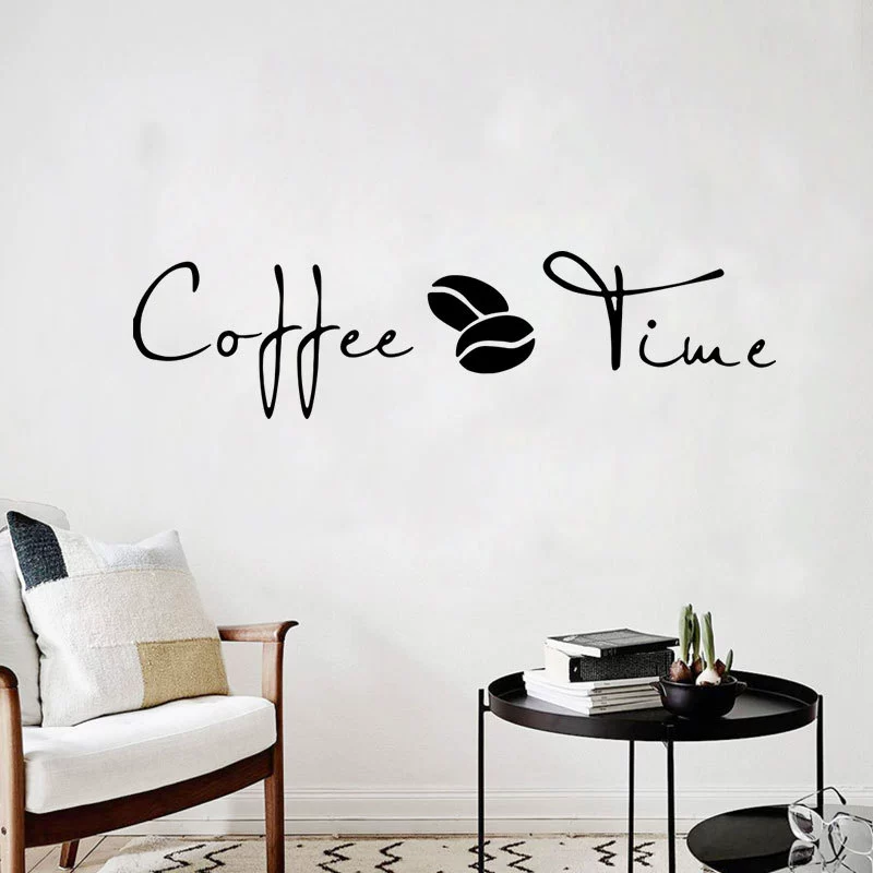 COFFEE TIME английская наклейка на стену кафе кухня декор и компоновка уточненная наклейка на стену чтобы удалить FX1344