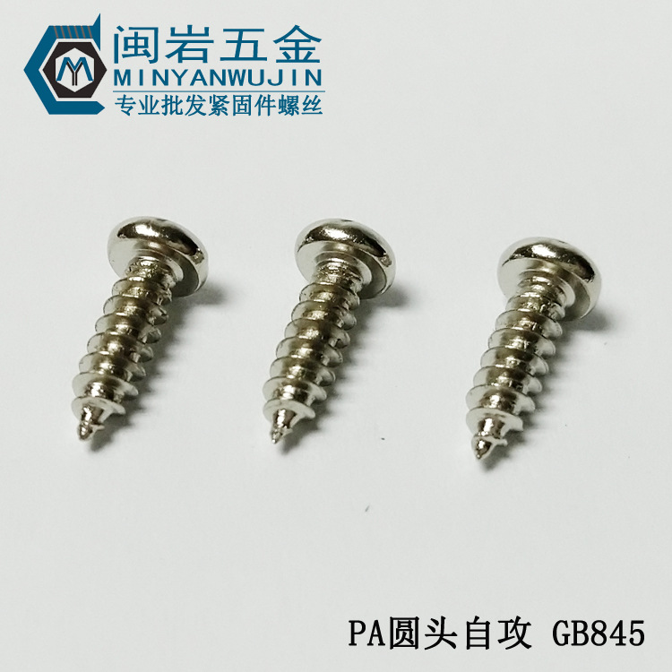 (2개) 라운드 헤드 셀프 태핑 PA2 * 3-20MM 길이 철 플러스 하드 니켈 도금 팬 헤드 크로스 정밀 작은 나사 GB845