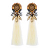 Glossy earrings handmade with tassels, European style, Aliexpress, boho style