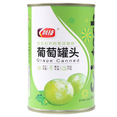 1罐科技糖水葡萄罐頭425克新鮮水果罐頭速食  去皮去籽 高端餐飲