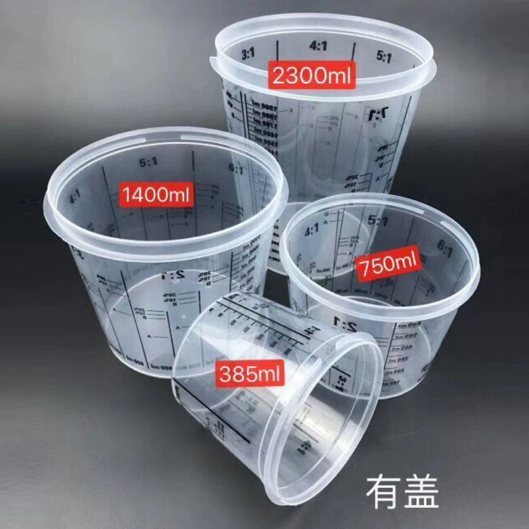 Damei Light Speed Paint Cup Прозрачная автомобильная краска Пластиковая стойкая к растворителям краска Аксессуары для краски Одноразовый мерный стаканчик