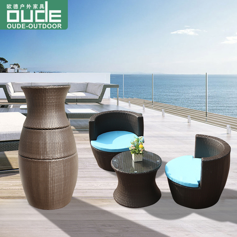 廠家直銷編制家具戶外休閑陽台桌椅創意三件套花園庭院編藤椅組合