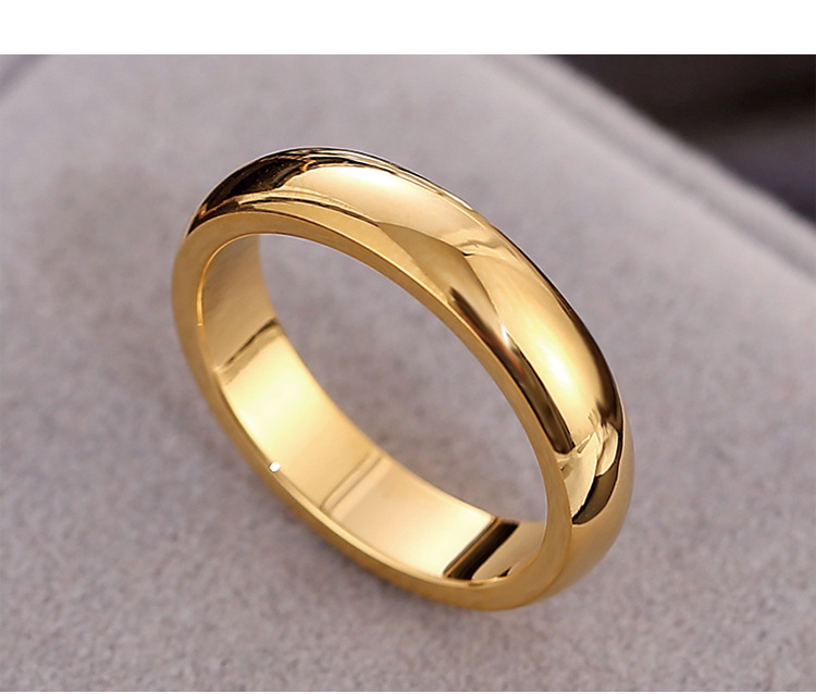 Fashion Circle Titanium Steel Plating Rings 1 Piece display picture 4