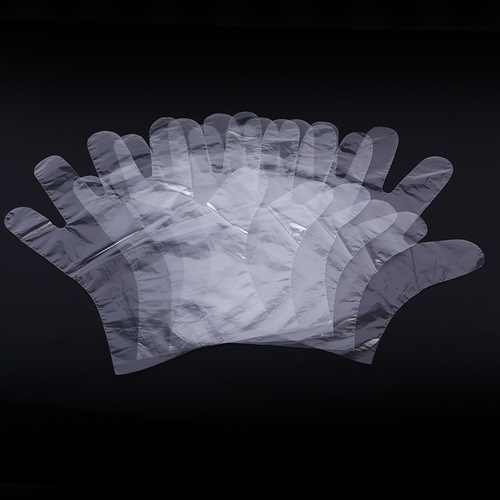 Disposable gloves thickened 100 pieces for catering food grade PE transparent beauty housework cleaning and hygiene gloves