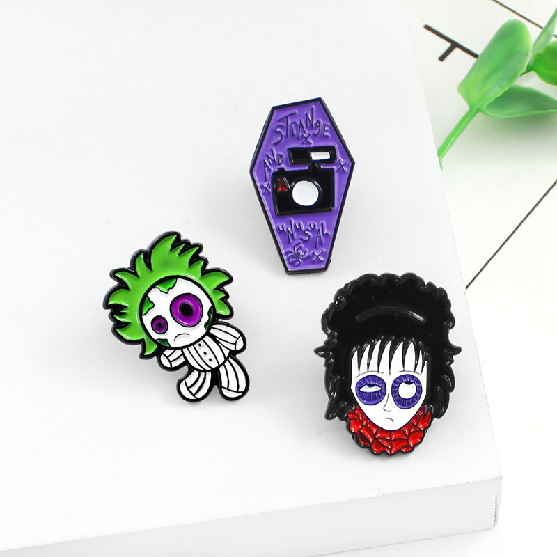 Alloy Material Halloween Festival Cartoon Character Pattern Cartoon Style Pin Cartoon Character Alloy Enamel Unisex Brooches