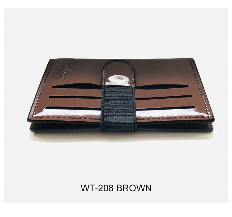 37g Weight Buckle Closure Type Pu Leather Material Solid Color Pattern Unisex Gender Black Color New Shiny Coin Purse Women's Small Card Bag Pu Card Bag Fashion Id Card Holder Summer Promotion Wholesale Nihaojewelry 4