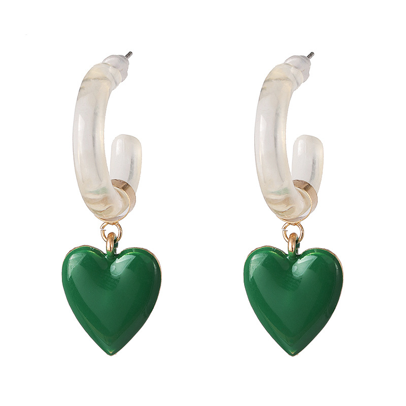 Exaggerated Earrings Heart Earrings Women display picture 6