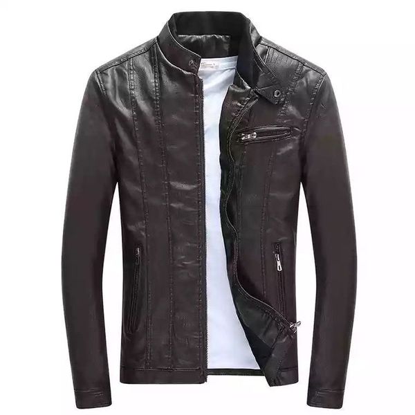 Wholesale men’s leather coat thin jacket