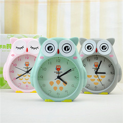 Simple candy-colored digital desktop clock Cartoon owl small alarm clock Student daily necessities department store