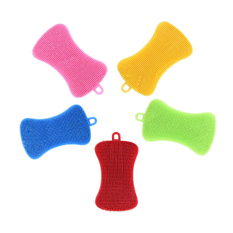 多彩颜色PE洗碗刷 肥皂型百洁布隔热去污锅碟碗刷