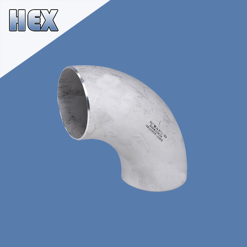 304不锈钢3个厚弯头 90度 化工业弯头长半径无缝对焊弯头 R=1.5D|ms