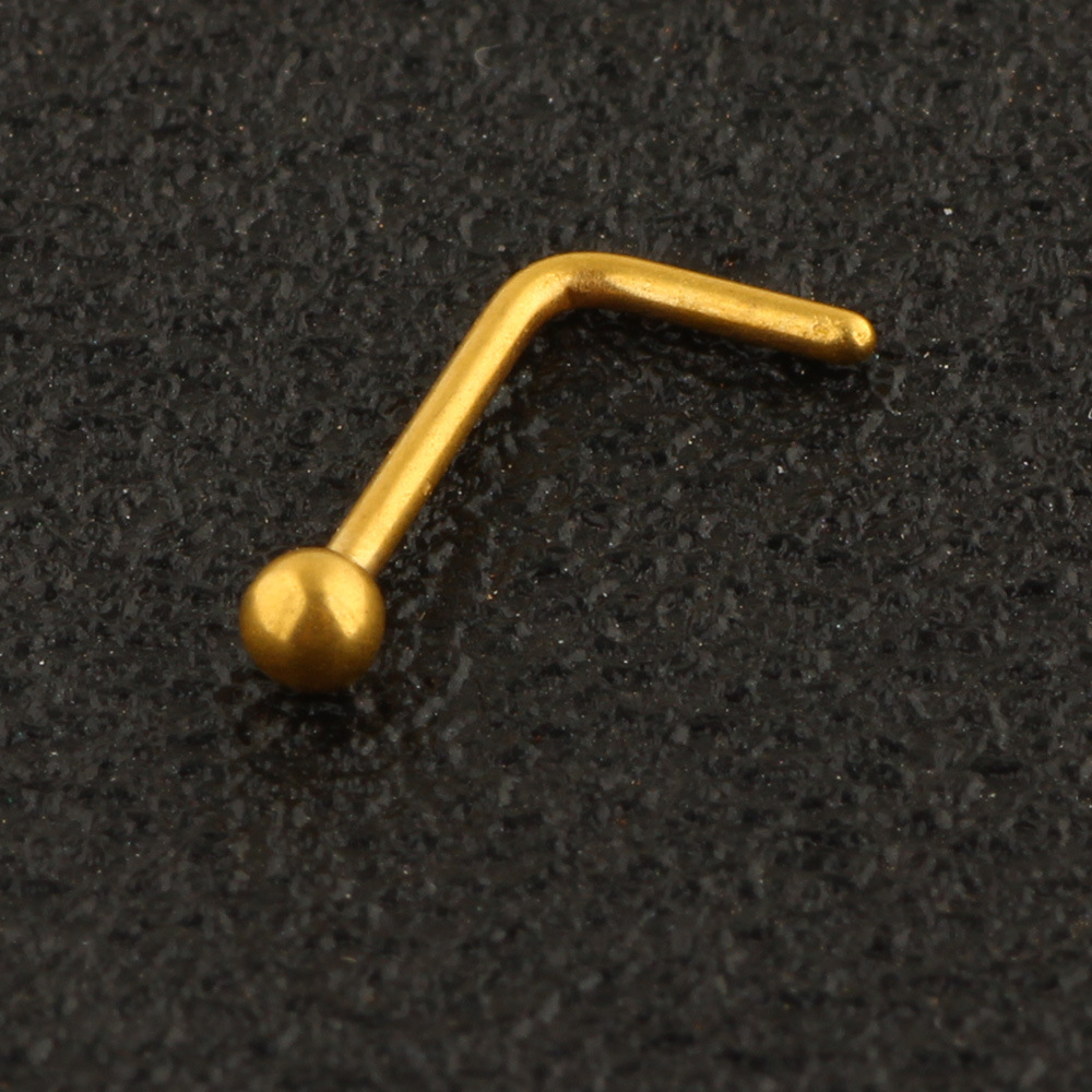Rose Gold L-Type Nose Nail Nose Ring 316L Surgical Steel Earrings Fashion Piercing Jewelry detail image 10