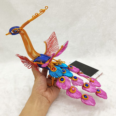 【展翅鳳凰模型】創意景區熱賣工藝品擺件手工製作模型民族特色