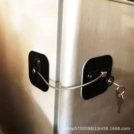 儿童安全锁 儿童防护用品对开锁冰箱锁儿童防坠楼锁跨境专供