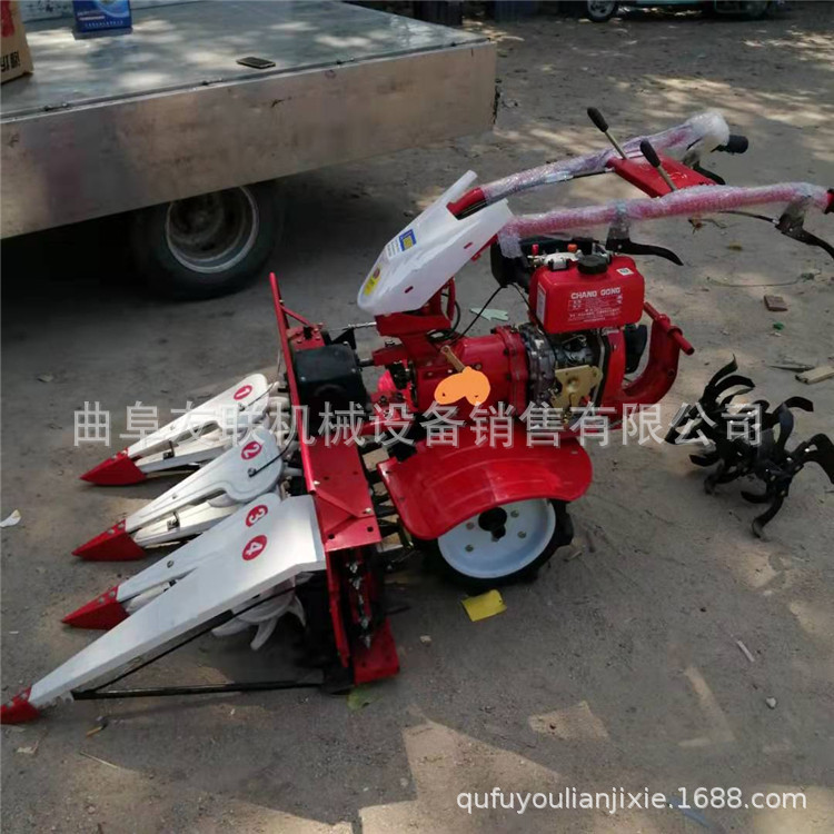 1米手推式收割机 汽油手推割捆机 手推式牧草小麦割捆机 61
