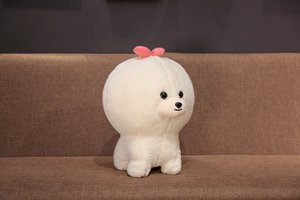 来图定制毛绒玩具狗创意可爱萌宠仿真情侣比熊犬公仔宠物用品定制