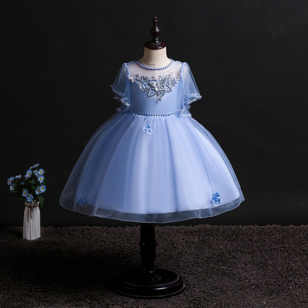 2021新款女童连衣裙欧美花童婚纱公主蓬蓬礼服裙Princess dresses