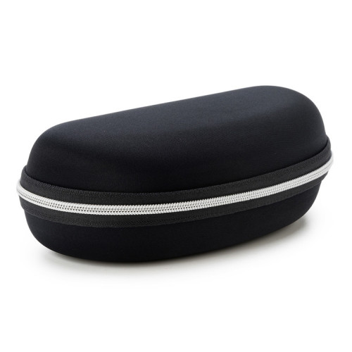 Glasses case zipper case black knitted fabric EVA zipper case large frame sunglasses case sunglasses case wholesale