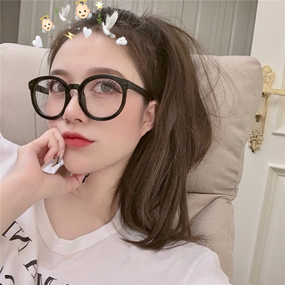 小红书同款防蓝光眼镜框米钉箭头太阳眼镜韩版圆框女士大框太阳镜|ms