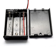 3位5号电池盒AA电池盒底座三节五号电池仓4.5V带盖带开关带线串联