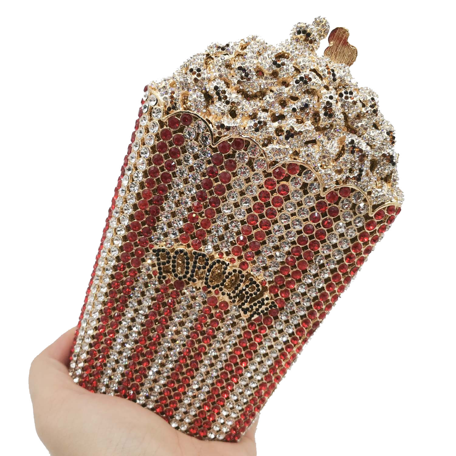 Fashion Women's Bag New Dinner Bag Popcorn Party Bag Rhinestone Clutch Bag Wholesale display picture 8