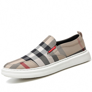 夏季帆布鞋男士韩版潮流休闲鞋一脚蹬男鞋百搭板鞋厂家一件代发