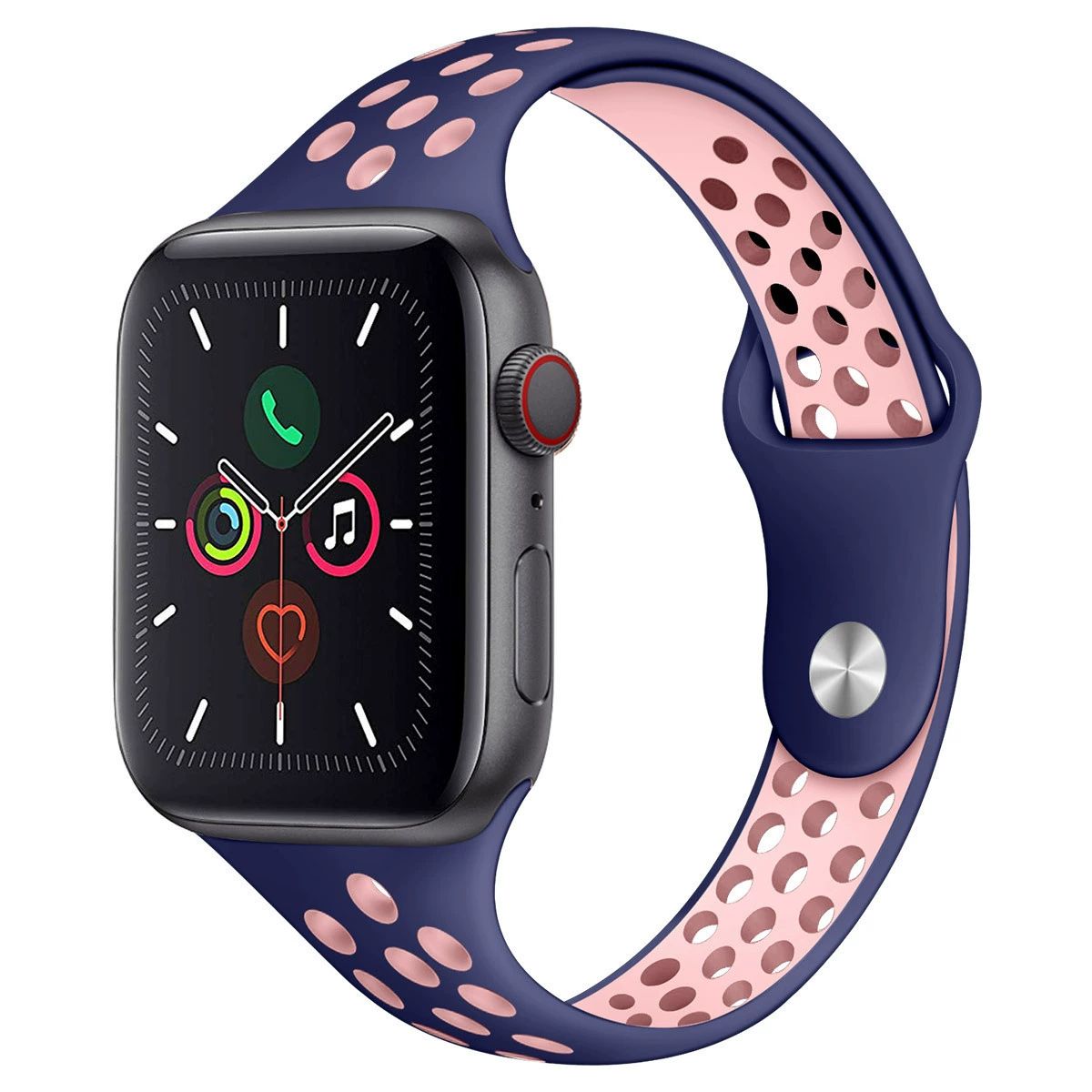Ремешок для Apple Nike, силиконовый двуцветный ремешок