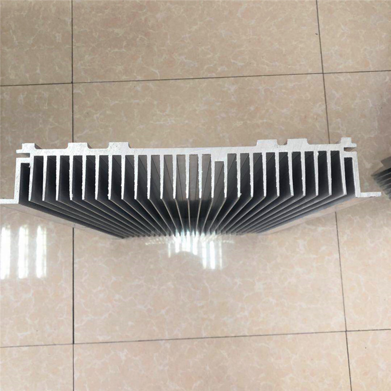 佛山铝合金厂家供应宽截面散热器铝型材 异型高功率宽大散热片