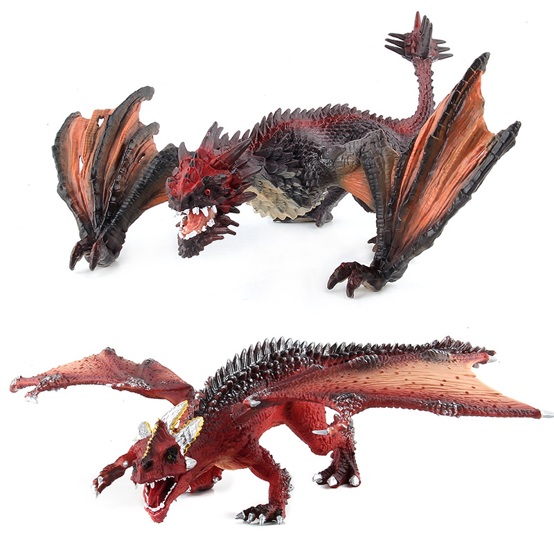 Venta caliente transfronteriza simulación de dinosaurio sólido modelo Dragón de Guerra bestia Dragón de Fuego Bestia Dragón Mágico Bestia dragón bestia Qi Meila bestia variedad