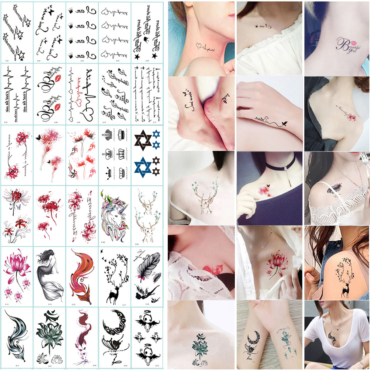 Wholesale small fresh tattoo stickers Ko...