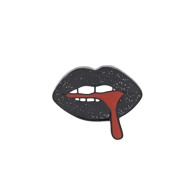 Unisex Gender Enamel, Plating Design Hip-Hop Pin Geometric Lips Eye Alloy Enamel Plating Unisex Brooches