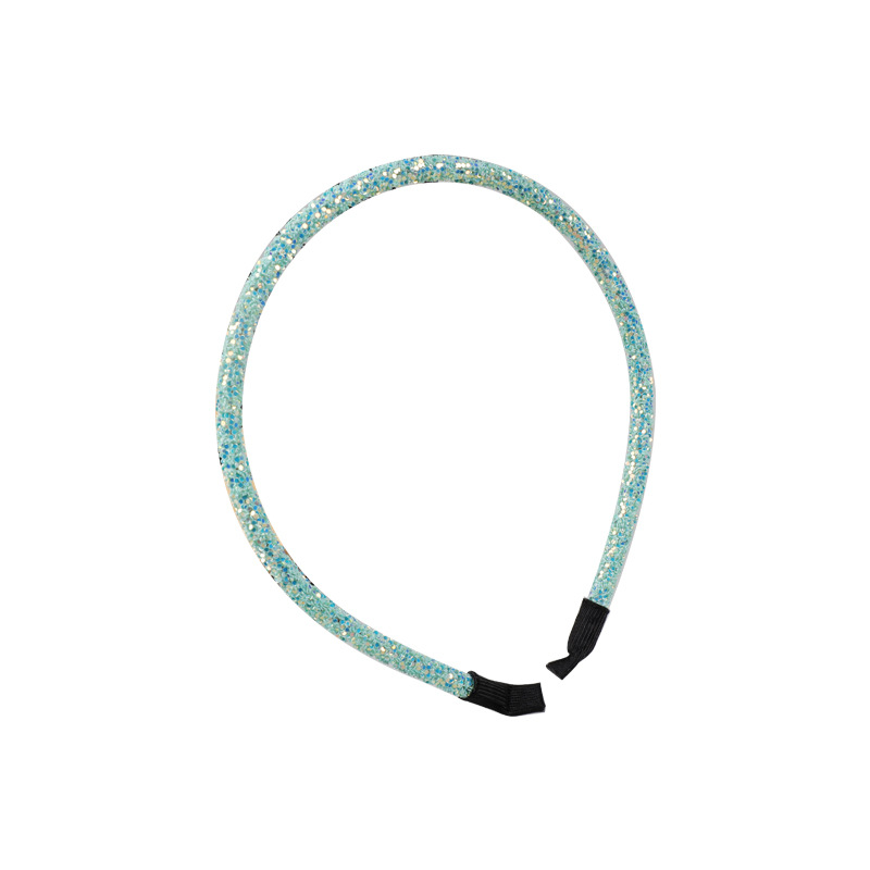 Européen Et Américain De Mode La Vitalité De La Jeunesse En Plastique Paillettes Bandeau Femelle Couleur Personnalité Mince Bords Polyvalent Bandeau Fille Accessoires De Cheveux De Coeur display picture 6