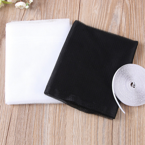 Self-adhesive black and white anti-mosquito screen/DIY anti-mosquito screen/screen Invisible simple screen with Velcro